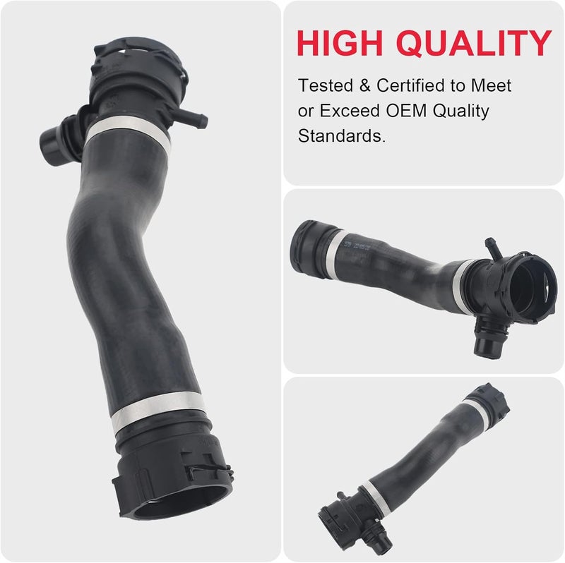 VASTAUTO Engine Upper Radiator Coolant Water Hose Pipe Compatible with BMW E82 E88 E92 E91 E90 Z4 128i 323i 325i 328i 330i Replace 17127531579 - Image 4